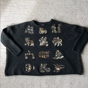 Zara Zodiac Beaded Sweater